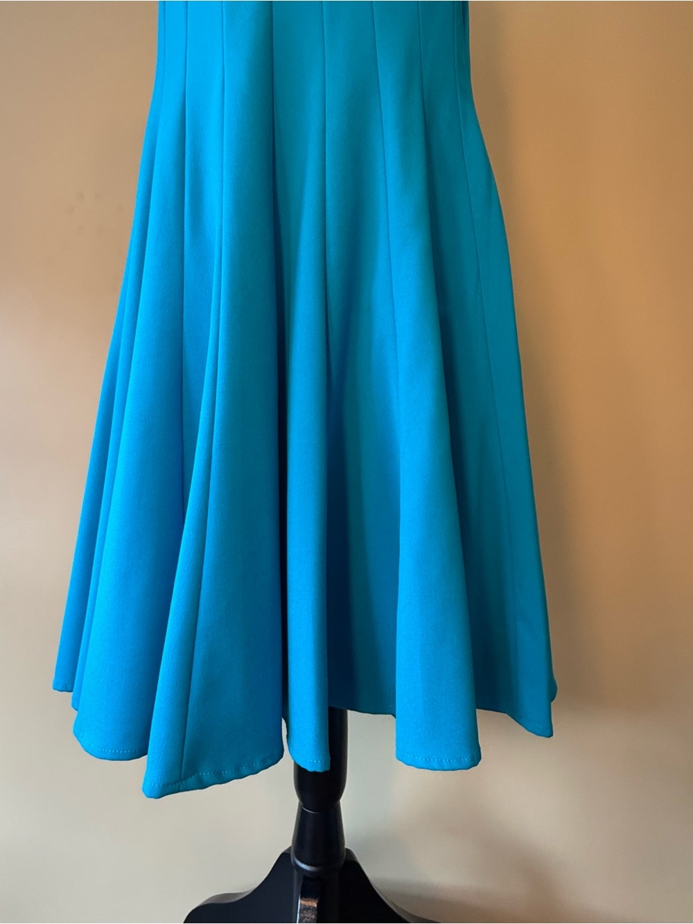 Calvin Klein Turquoise Blue Fit & Flare Dress Sleeveless Size 16W - Picture 3 of 9
